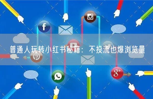 普通人玩转小红书秘籍：不投流也爆浏览量