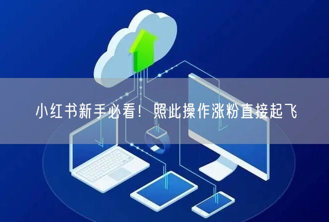 小红书新手必看！照此操作涨粉直接起飞